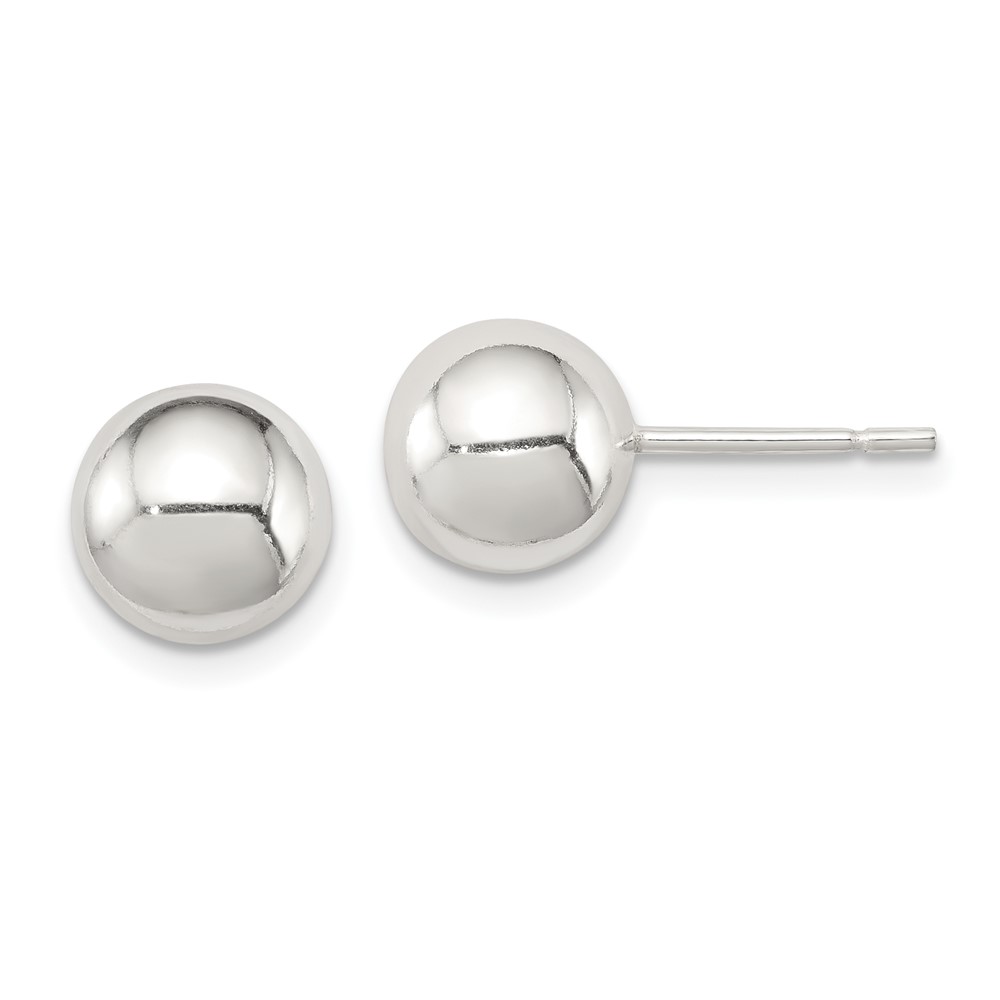 Sterling Silver Polished 8mm Ball Earrings (QE1833)