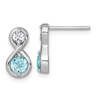 Sterling Silver Gemstone Infinity Earring