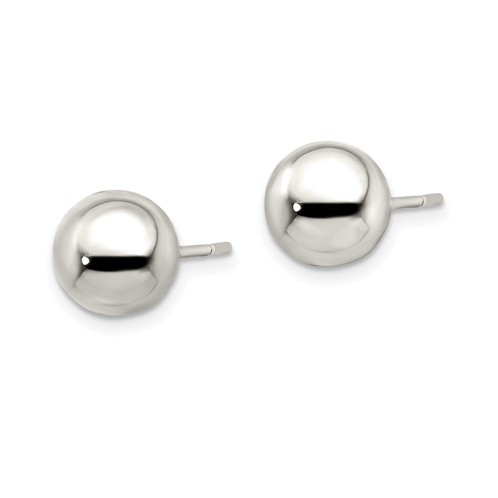 Sterling Silver Polished 9mm Ball Earrings (QE1834)