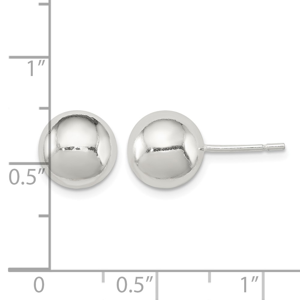 Sterling Silver Polished 9mm Ball Earrings (QE1834)