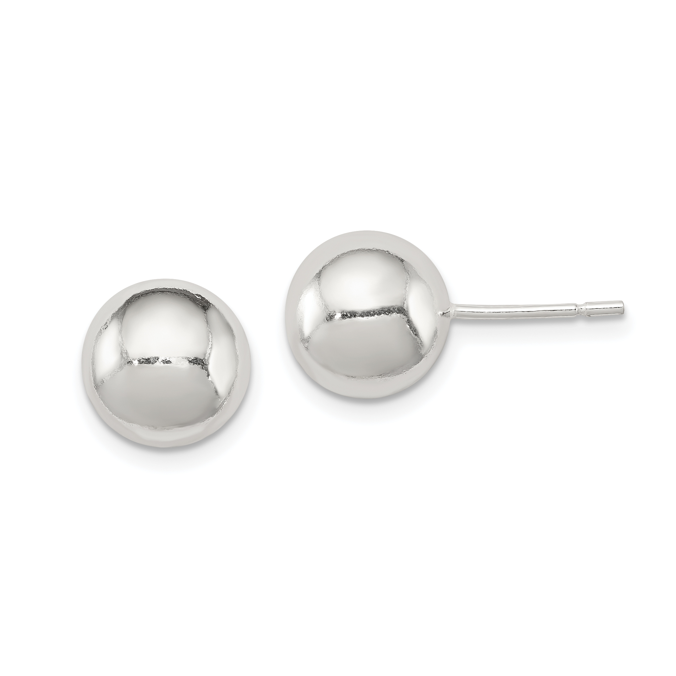 Sterling Silver Polished 9mm Ball Earrings (QE1834)