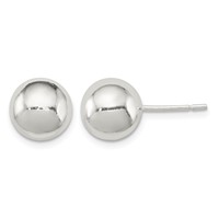 Sterling Silver Polished 9mm Ball Earrings view 1
