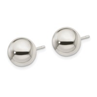 Sterling Silver Polished 10mm Ball Earrings view 2
