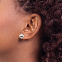 Sterling Silver Polished 10mm Ball Earrings view 3