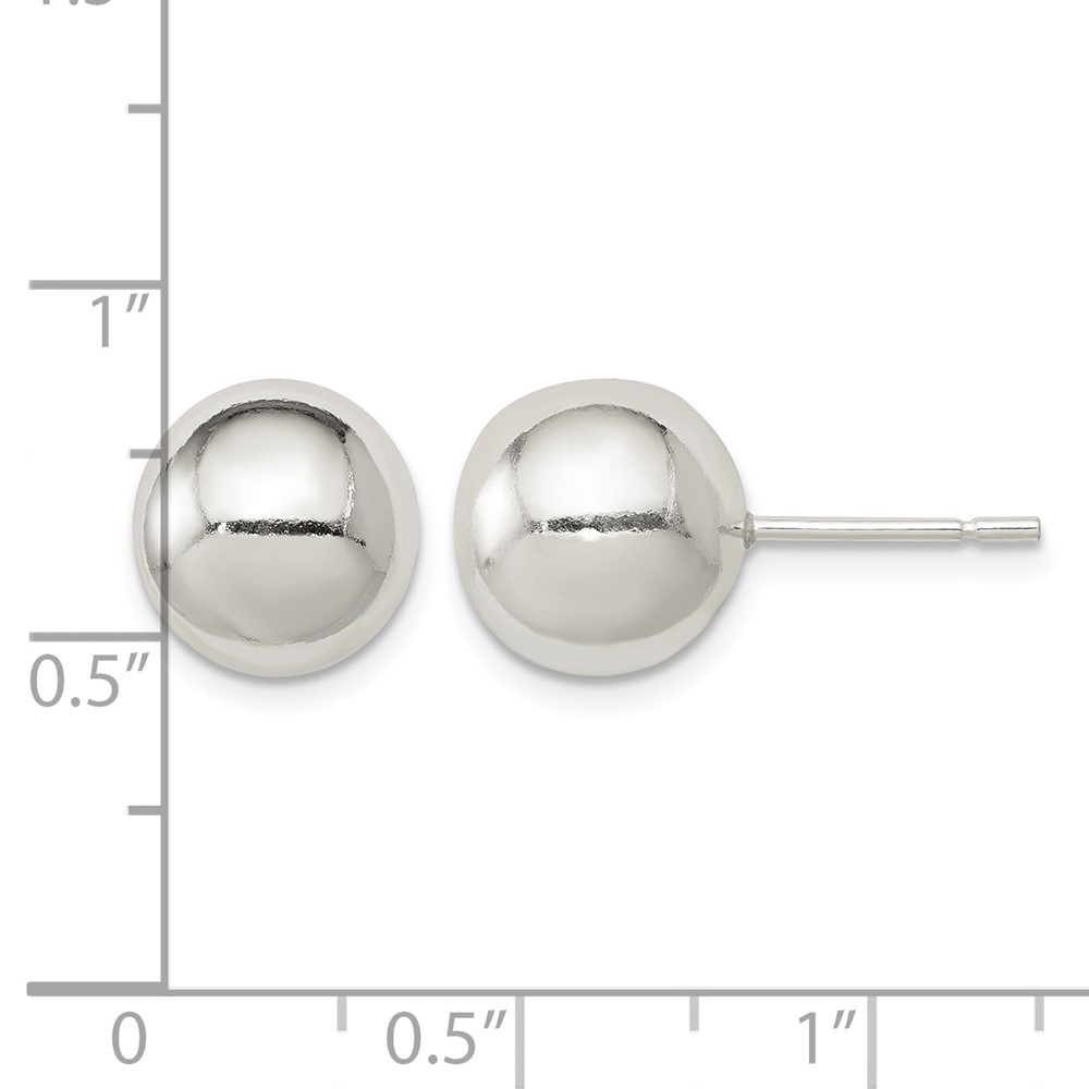 Sterling Silver Polished 10mm Ball Earrings (QE1835)