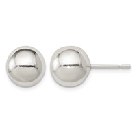 Sterling Silver Polished 10mm Ball Earrings view 1