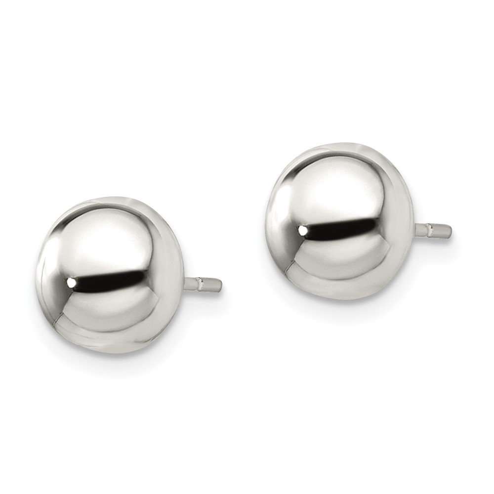 Sterling Silver Polished 8mm Button Earrings (QE1836)
