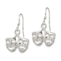 Sterling Silver Comedy Tragedy Earrings view 2