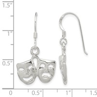 Sterling Silver Comedy Tragedy Earrings view 4