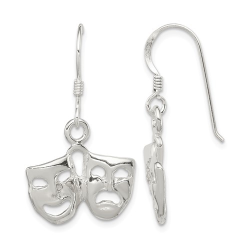 Sterling Silver Comedy Tragedy Earrings