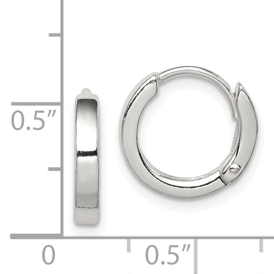 Sterling Silver Hinged Hoop Earrings