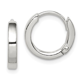 Sterling Silver Hinged Hoop Earrings
