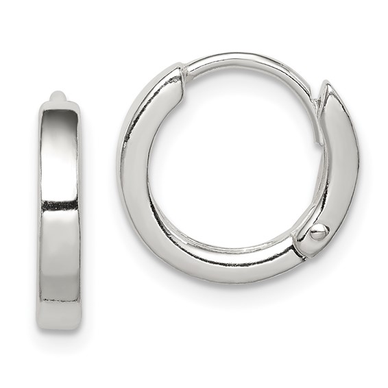 Sterling Silver Hinged Hoop Earrings