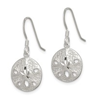 Sterling Silver Sand Dollar Earrings view 2