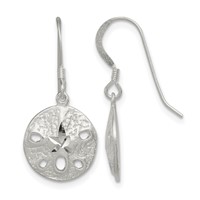 Sterling Silver Sand Dollar Earrings view 1