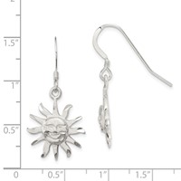 Sterling Silver Smiling Sunshine Earrings view 4