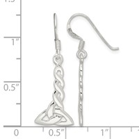 Sterling Silver Twisted Knot Dangle Earrings view 4