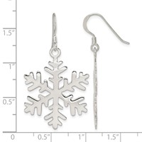 Sterling Silver Snowflake Dangle Earrings view 4