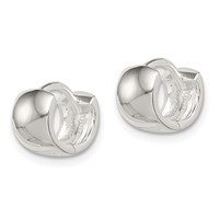 Sterling Silver Hinged Hoop Earrings view 2