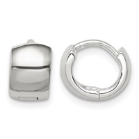 Sterling Silver Hinged Hoop Earrings view 1