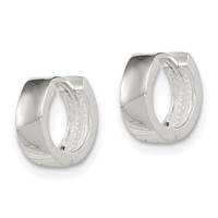 Sterling Silver Hinged Hoop Earrings view 2