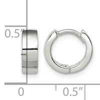 Sterling Silver Hinged Hoop Earrings view 4