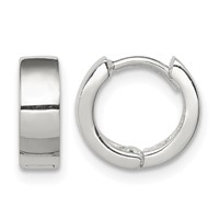 Sterling Silver Hinged Hoop Earrings view 1