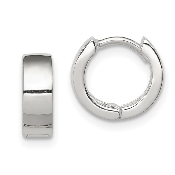 Sterling Silver Hinged Hoop Earrings