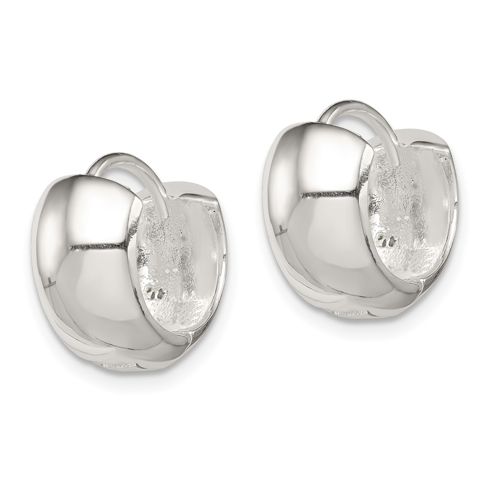 Sterling Silver Hinged Hoop Earrings (QE3438)