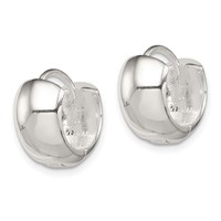 Sterling Silver Hinged Hoop Earrings view 2