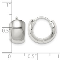 Sterling Silver Hinged Hoop Earrings view 4