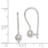 Sterling Silver 5mm Ball Earrings view 4