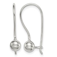 Sterling Silver 5mm Ball Earrings view 1