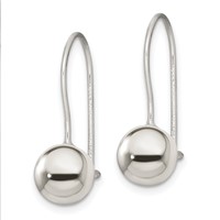 Sterling Silver 8mm Ball Earrings view 2