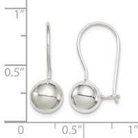 Sterling Silver 8mm Ball Earrings view 4