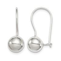 Sterling Silver 8mm Ball Earrings view 1