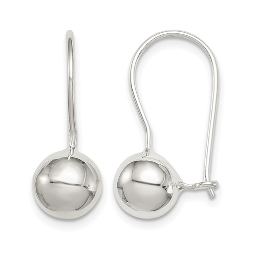 Sterling Silver 8mm Ball Earrings