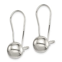 Sterling Silver 10mm Ball Earrings view 2