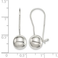 Sterling Silver 10mm Ball Earrings view 4
