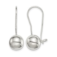 Sterling Silver 10mm Ball Earrings view 1