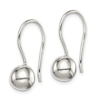 Sterling Silver 8mm Ball Earrings view 2