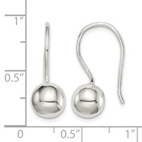 Sterling Silver 8mm Ball Earrings view 4