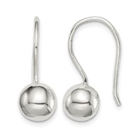 Sterling Silver 8mm Ball Earrings view 1