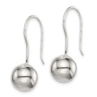 Sterling Silver 10mm Ball Earrings view 2