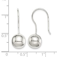 Sterling Silver 10mm Ball Earrings view 4