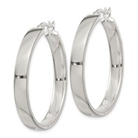 Sterling Silver 5x 31mm Hoop Earrings view 2