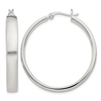 Sterling Silver 5x 31mm Hoop Earrings view 1