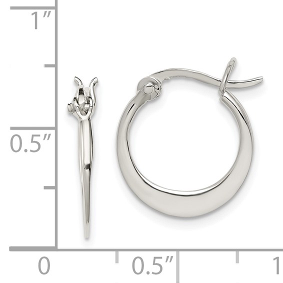 Sterling Silver Graduating Hoop Earrings