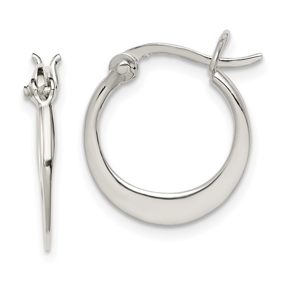 Sterling Silver Graduating Hoop Earrings
