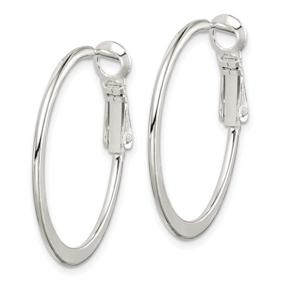 Sterling Silver Flat Hoop Earrings